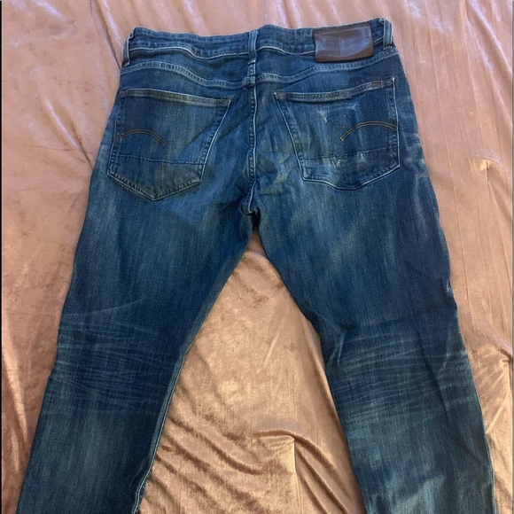 G-Raw 3301 Slim Mens Jeans 👖 34x30 - Blue Jeans - Picture 3 of 6